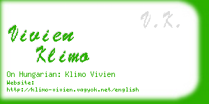 vivien klimo business card